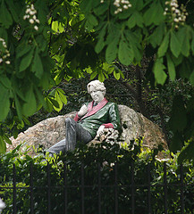 This is a statue of Oscar Wilde, in Dublin.  The Importance of Being Earnest is a funny, funny play, by this witty playwright.  Photo credit: boocal on Flickr