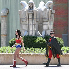 Superheroes wore tights to conquer evil.  You can wear them to conquer swelling. 